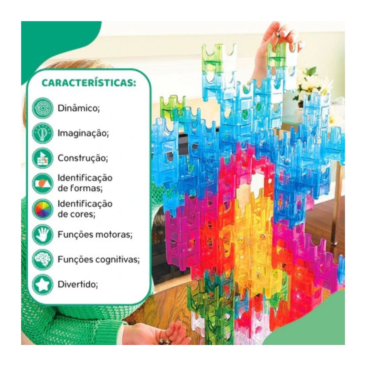 Bloco De Montar Infantil Building Block Ball Run - Steam Toy Bloco De Montar Infantil Building Block Ball Run - Steam Toy